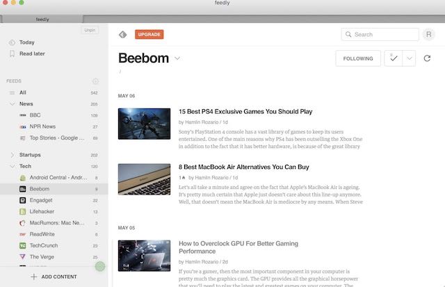 the best free rss reader for mac